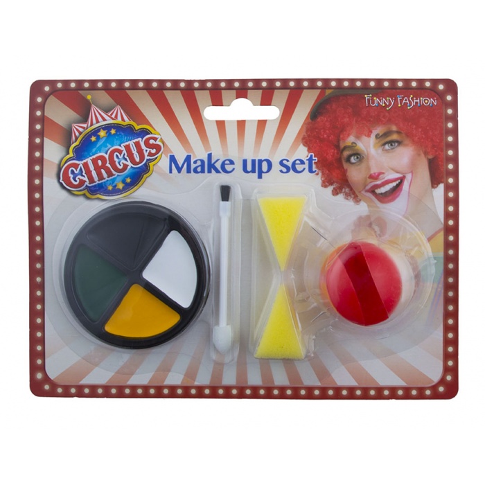 Červený nos a make up - klaun