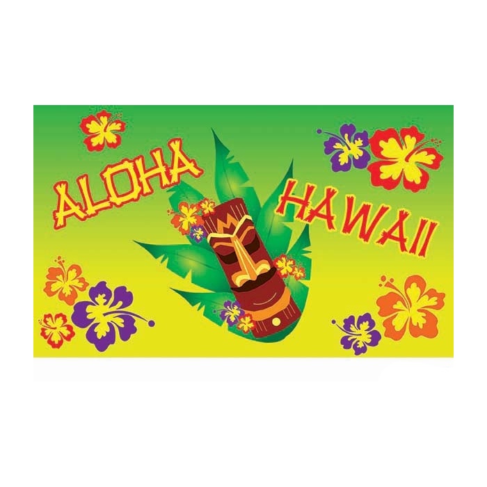 Dekorace vlajka Aloha Havaj 150 x 90 cm Dekorace vlajka Aloha Havaj 150 x 90 cm