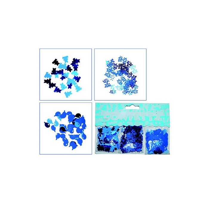 Konfety modré - 3 motivy v balení