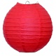 Papírový kulatý lampion - červený