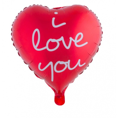 Foliový balónek srdce I Love You červené 52cm