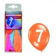 Balónky s číslem 7 barevné 12ks