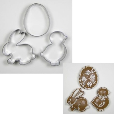 Vykrajovátka Velikonoční sada Vajíčko, zajíček, kuřátko